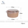 Bát giấy Kraft có nắp dùng 1 lần