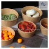(50 chiếc) Bát giấy Kraft có nắp dùng 1 lần