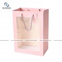 (10 chiếc) Túi giấy cửa sổ Mica quai dây kèm tag