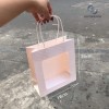 Túi giấy trắng Cửa sổ Mica quai dây