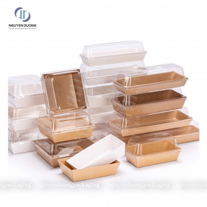 Hộp giấy Kraft đựng bánh Kèm nắp