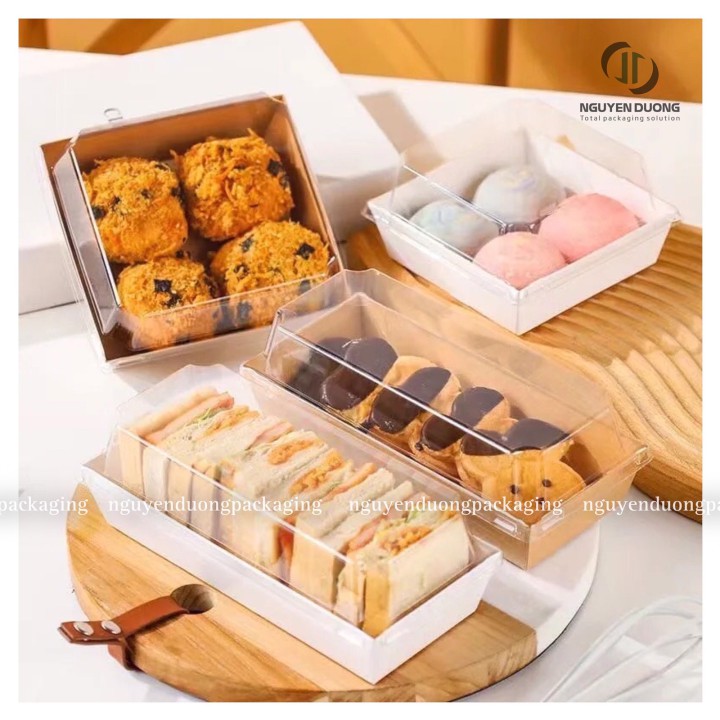 Hộp giấy Kraft đựng bánh Kèm nắp