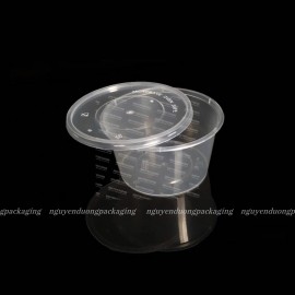 Hộp nhựa tròn dùng 1 lần kèm nắp