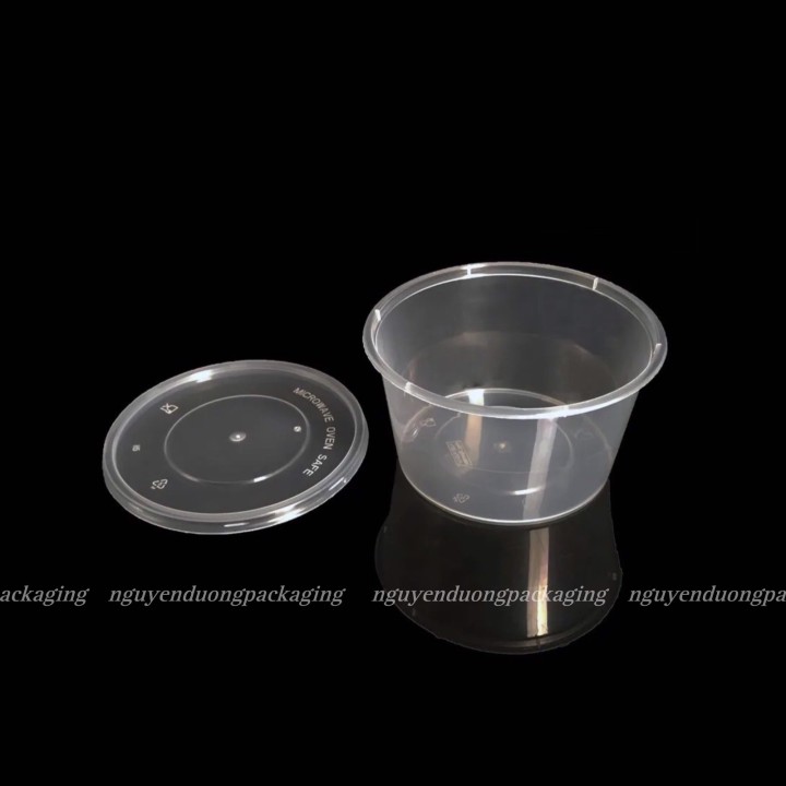 Hộp nhựa tròn dùng 1 lần kèm nắp