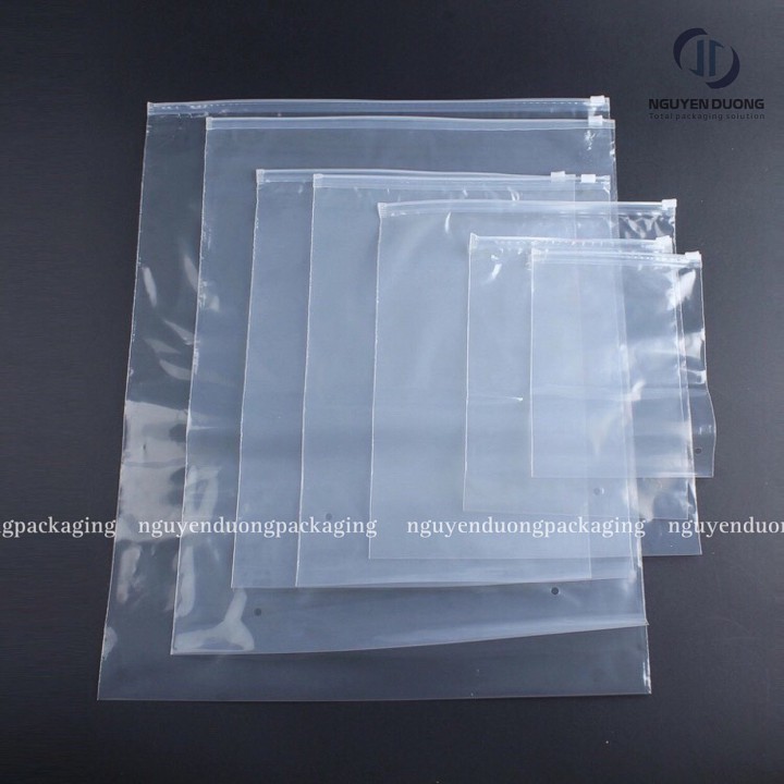 (1kg) Túi zipper Khóa nhựa Trong - Có lỗ thông hơi
