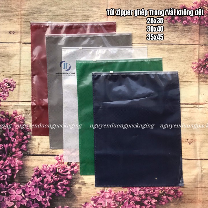 Túi zipper ghép trong/vải không dệt