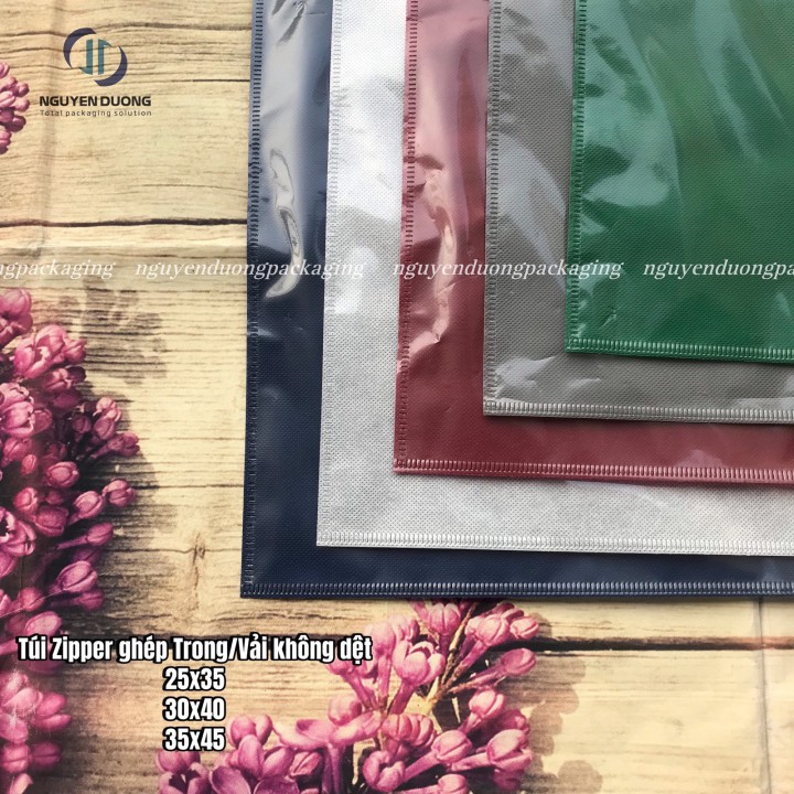 Túi zipper ghép trong/vải không dệt