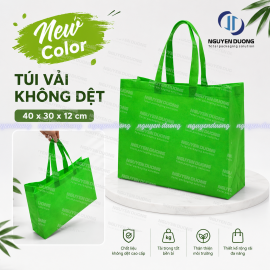 Túi vải quai xách hình hộp dạng ép nhiệt