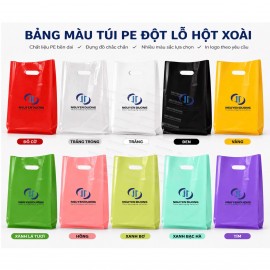 Túi PE đột quai các màu