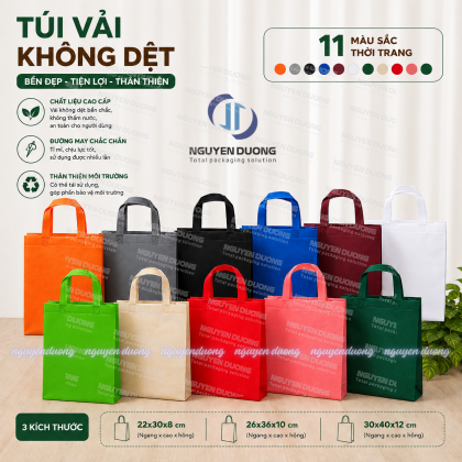 Túi vải không dệt dạng hình hộp ép nhiệt