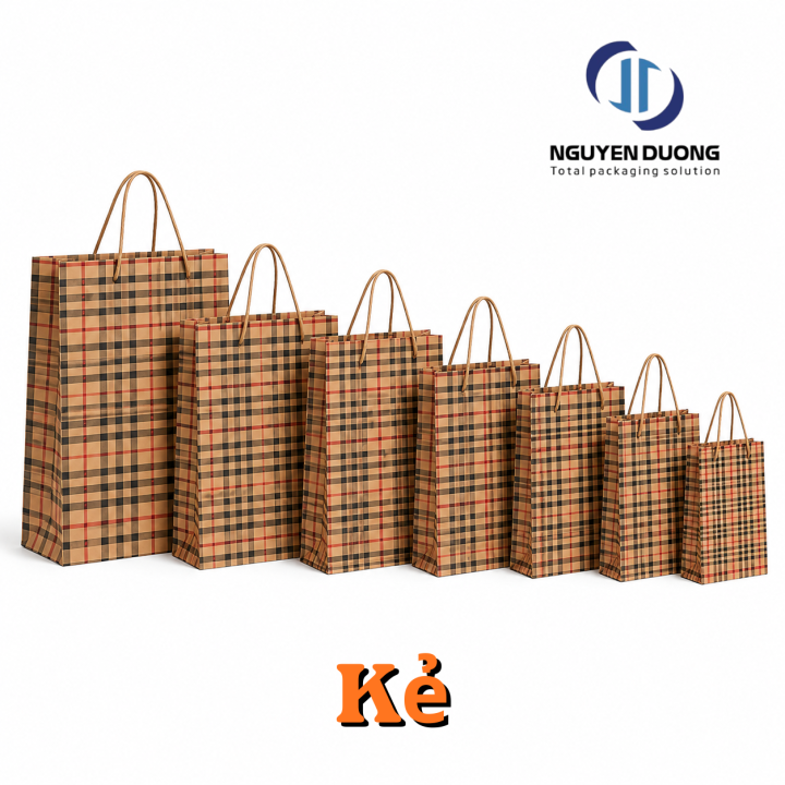 Túi giấy kraft dọc in sẵn