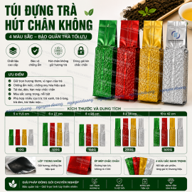 Túi trà hút chân không các màu