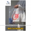 Túi zipper miết đột lỗ quai xách