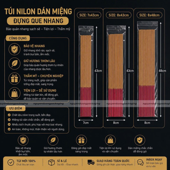 Túi OPP dán miệng