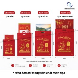 Túi vải không dệt đựng lịch dạng phẳng