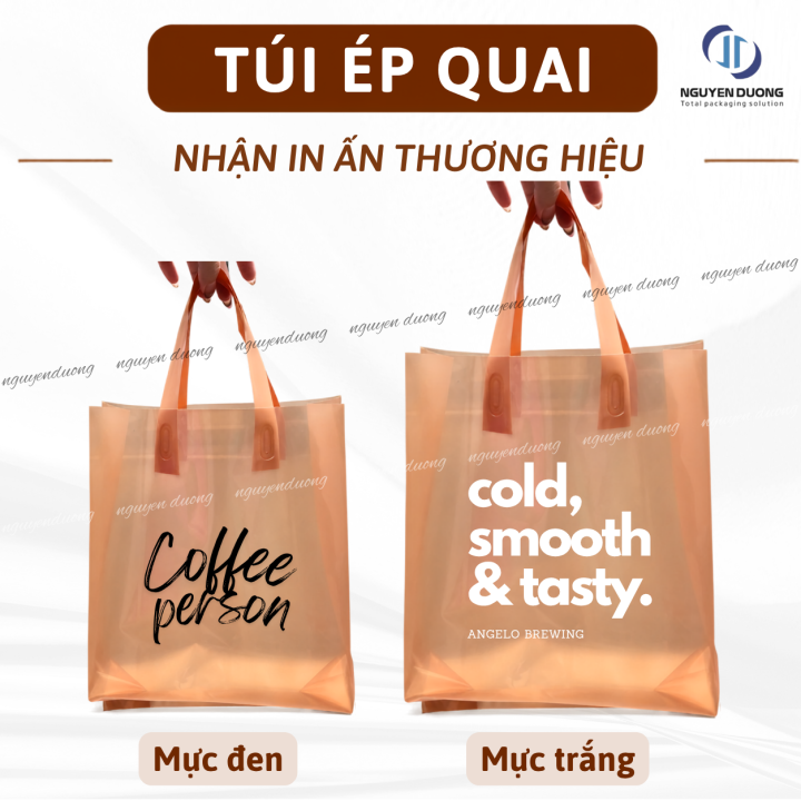 Túi ép quai PE form dọc các màu