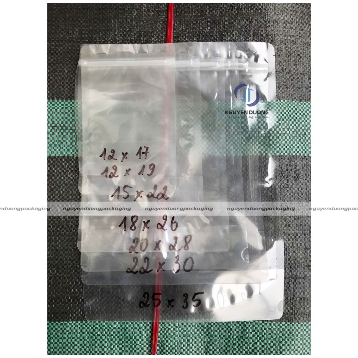 Túi zip 3 biên giấy kraft nâu có cửa sổ