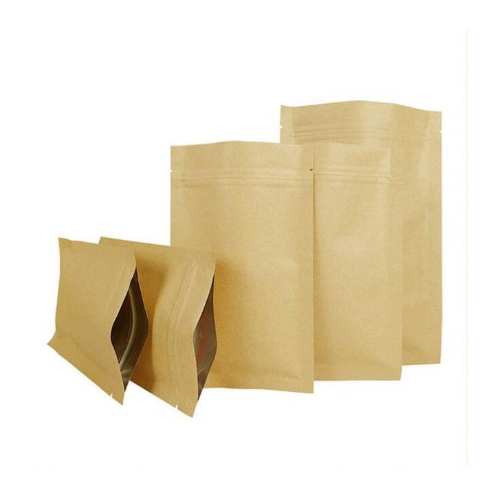 Túi zip giấy 3 biên không cửa sổ 