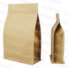 Túi zip giấy kraft nâu 8 biên không cửa sổ