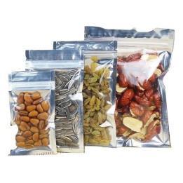 Túi zip 3 biên trong bạc mỏng