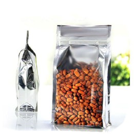 Túi zip 8 cạnh trong bạc