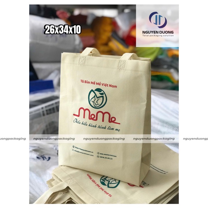 Túi vải không dệt dạng hình hộp ép nhiệt