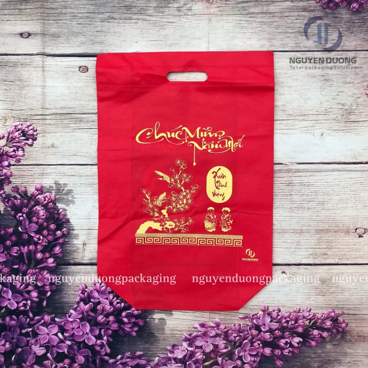 Túi vải không dệt in Chúc mừng năm mới
