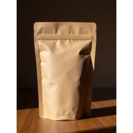 Túi zip giấy kraft nâu đáy đứng không cửa sổ