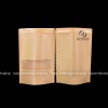 Túi zipper giấy Kraft cửa sổ tràn đáy đứng