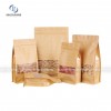Túi zip giấy kraft nâu 8 biên có cửa sổ