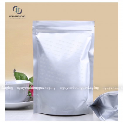 Túi zipper 2 mặt bạc