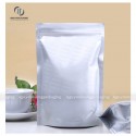 Túi zip 3 biên giấy kraft nâu có cửa sổ