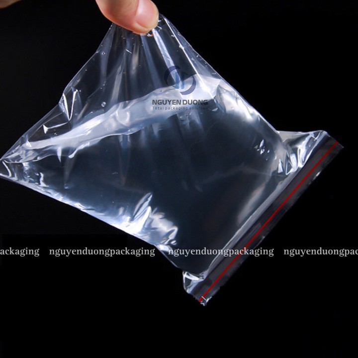 Túi PE Zipper miết chỉ đỏ