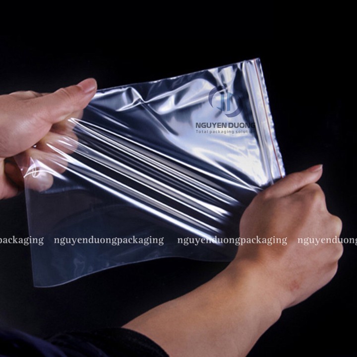 Túi PE Zipper miết chỉ đỏ