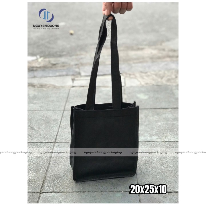 (1 chiếc) Túi vải không dệt quai dây dạng may viền