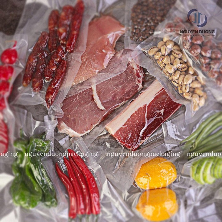 Túi PA 1 mặt nhám hút chân không thực phẩm